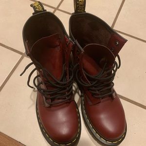 *extreme markdown!* Maroon Dr. Martens